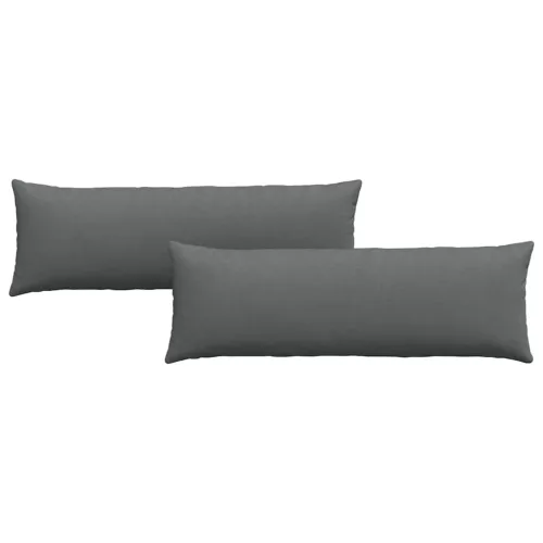 Kanapé párnák 2 pcs Sötétszürke 120 x 40 cm szövet