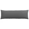 Kanapé párnák 2 pcs Sötétszürke 120 x 40 cm szövet