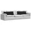 Kanapé párnák 2 pcs Fekete 120 x 40 cm szövet