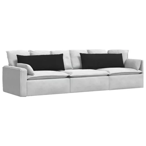 Kanapé párnák 2 pcs Fekete 120 x 40 cm szövet