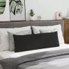 Kanapé párnák 2 pcs Fekete 120 x 40 cm szövet