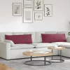 Kanapé párnák 2 pcs Bordó 120 x 40 cm szövet
