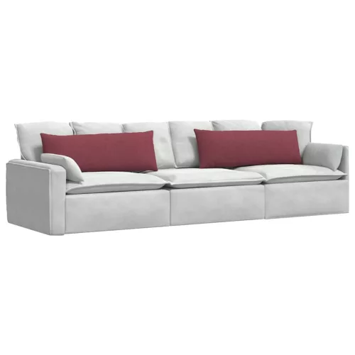 Kanapé párnák 2 pcs Bordó 120 x 40 cm szövet