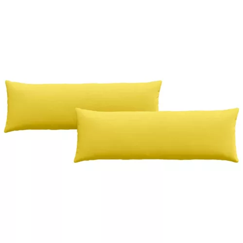 Kanapé párnák 2 pcs Világos sárga 120 x 40 cm szövet