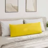 Kanapé párnák 2 pcs Világos sárga 120 x 40 cm szövet