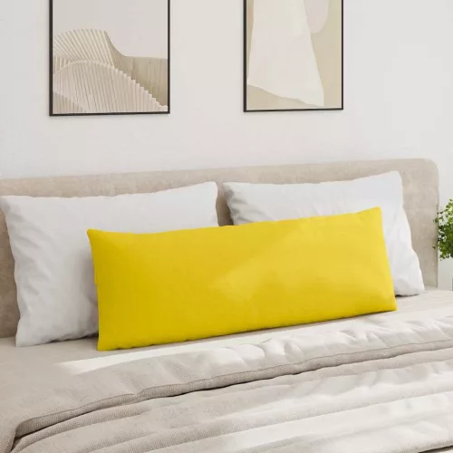 Kanapé párnák 2 pcs Világos sárga 120 x 40 cm szövet