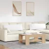 Kanapé párnák 2 pcs Fehér 120 x 40 cm szövet