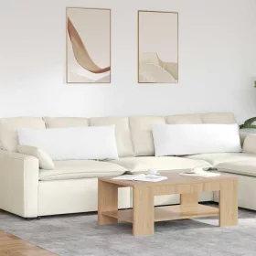 Kanapé párnák 2 pcs Fehér 120 x 40 cm szövet