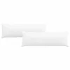 Kanapé párnák 2 pcs Fehér 120 x 40 cm szövet