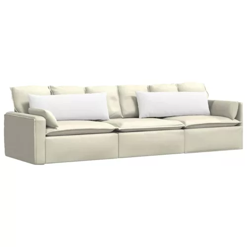 Kanapé párnák 2 pcs Fehér 120 x 40 cm szövet