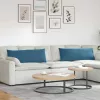 Kanapé párnák 2 pcs Kék 120 x 40 cm Bársonyos szövet