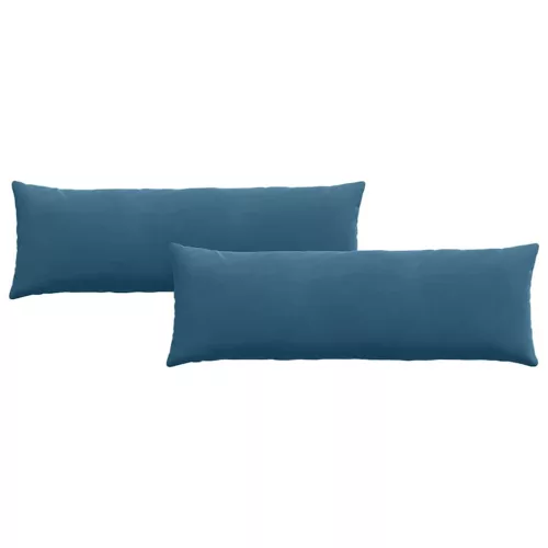 Kanapé párnák 2 pcs Kék 120 x 40 cm Bársonyos szövet