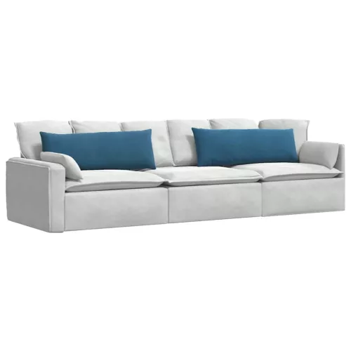 Kanapé párnák 2 pcs Kék 120 x 40 cm Bársonyos szövet