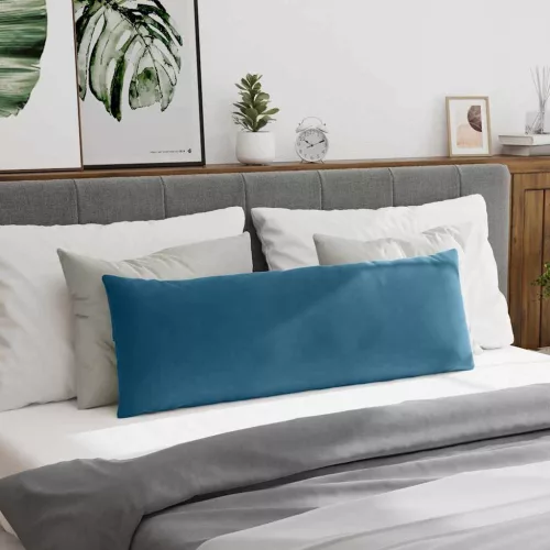 Kanapé párnák 2 pcs Kék 120 x 40 cm Bársonyos szövet