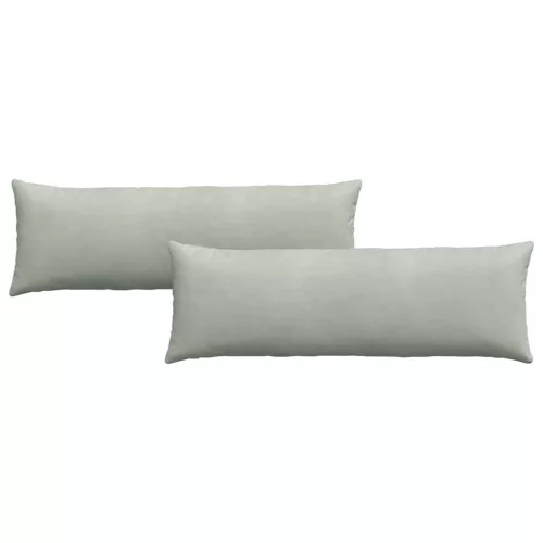 Kanapé párnák 2 pcs Világosszürke 120 x 40 cm Bársonyos szövet
