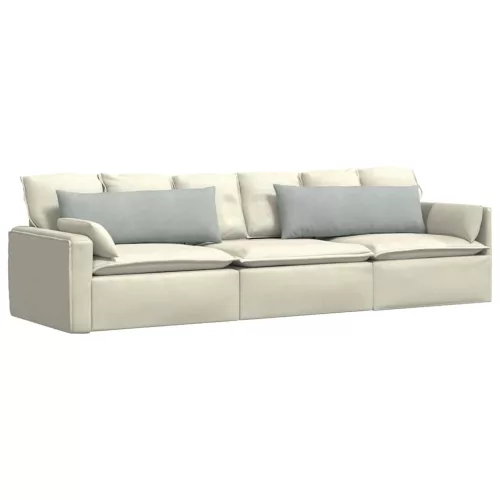 Kanapé párnák 2 pcs Világosszürke 120 x 40 cm Bársonyos szövet