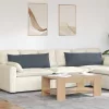 Kanapé párnák 2 pcs Sötétszürke 120 x 40 cm Bársonyos szövet