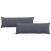 Kanapé párnák 2 pcs Sötétszürke 120 x 40 cm Bársonyos szövet