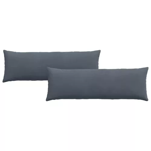 Kanapé párnák 2 pcs Sötétszürke 120 x 40 cm Bársonyos szövet