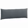 Kanapé párnák 2 pcs Sötétszürke 120 x 40 cm Bársonyos szövet