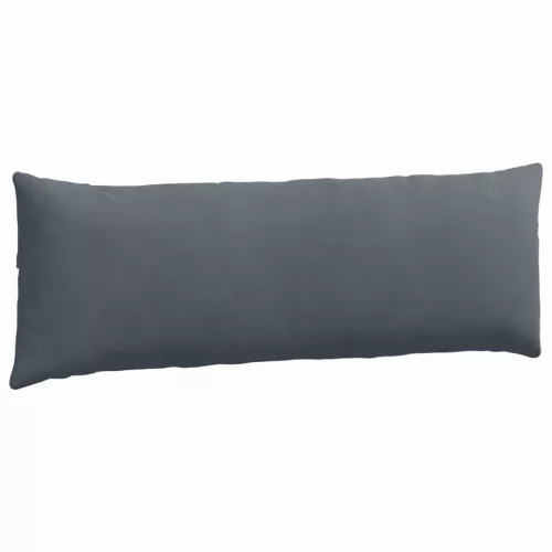 Kanapé párnák 2 pcs Sötétszürke 120 x 40 cm Bársonyos szövet