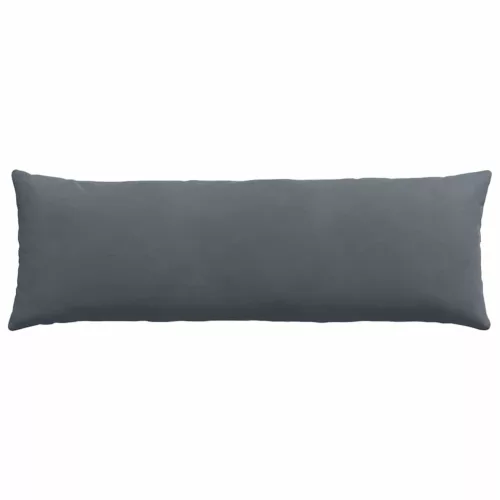 Kanapé párnák 2 pcs Sötétszürke 120 x 40 cm Bársonyos szövet