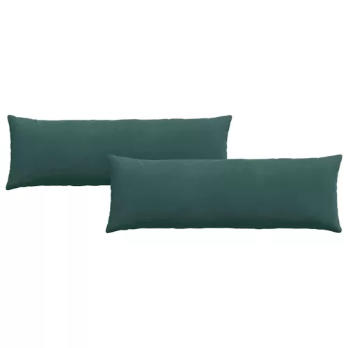 Kanapé párnák 2 pcs Sötétzöld 120 x 40 cm Bársonyos szövet