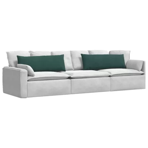 Kanapé párnák 2 pcs Sötétzöld 120 x 40 cm Bársonyos szövet