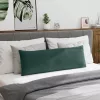 Kanapé párnák 2 pcs Sötétzöld 120 x 40 cm Bársonyos szövet