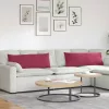 Kanapé párnák 2 pcs Bordó 120 x 40 cm Bársonyos szövet