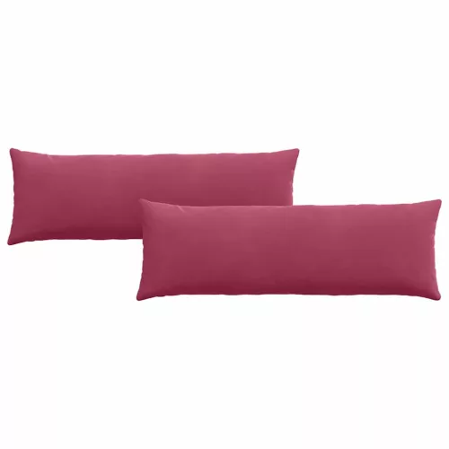 Kanapé párnák 2 pcs Bordó 120 x 40 cm Bársonyos szövet