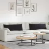 Kanapé párnák 2 pcs Fekete 120 x 40 cm Bársonyos szövet