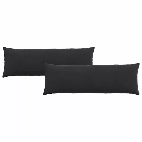 Kanapé párnák 2 pcs Fekete 120 x 40 cm Bársonyos szövet
