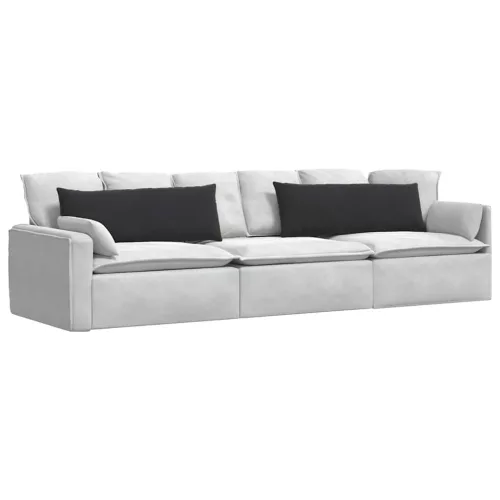 Kanapé párnák 2 pcs Fekete 120 x 40 cm Bársonyos szövet