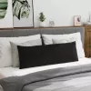 Kanapé párnák 2 pcs Fekete 120 x 40 cm Bársonyos szövet