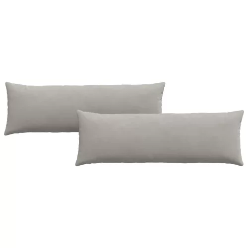 Kanapé párnák 2 pcs Világosszürke 120 x 40 cm szövet