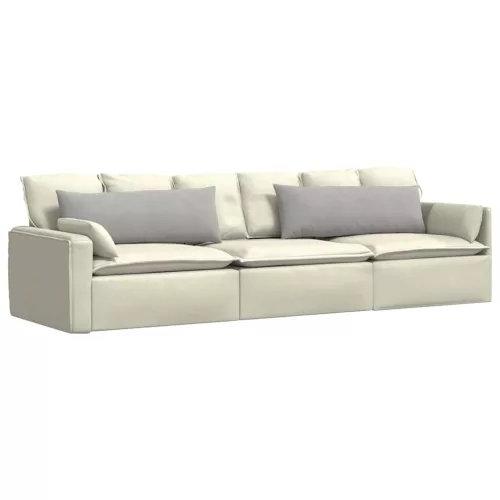 Kanapé párnák 2 pcs Világosszürke 120 x 40 cm szövet