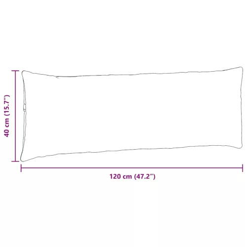 Kanapé párnák 2 pcs Világosszürke 120 x 40 cm szövet