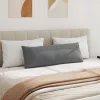 Kanapé párnák 2 pcs Sötétszürke 120 x 40 cm szövet