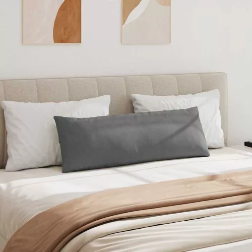 Kanapé párnák 2 pcs Sötétszürke 120 x 40 cm szövet