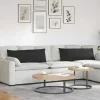 Kanapé párnák 2 pcs Fekete 120 x 40 cm szövet