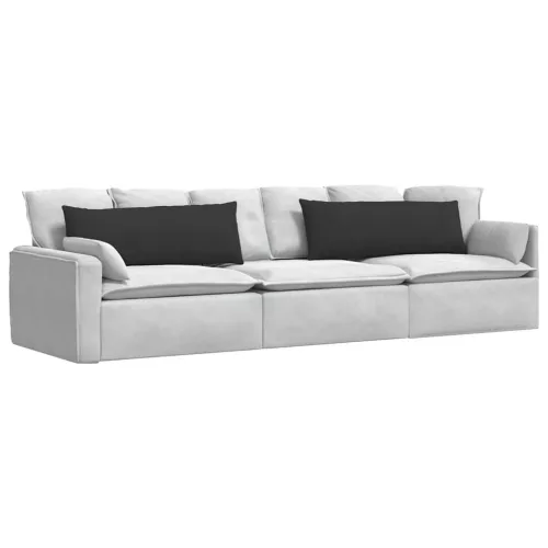 Kanapé párnák 2 pcs Fekete 120 x 40 cm szövet