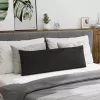 Kanapé párnák 2 pcs Fekete 120 x 40 cm szövet