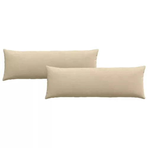 Kanapé párnák 2 pcs Krém 120 x 40 cm szövet