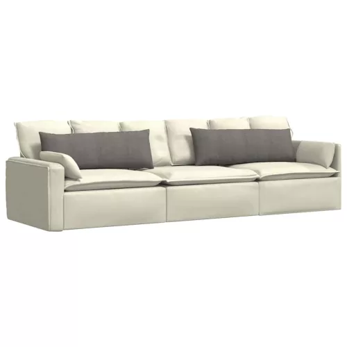 Kanapé párnák 2 pcs Világosszürke 120 x 40 cm Bársonyos szövet