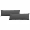 Kanapé párnák 2 pcs Sötétszürke 120 x 40 cm Bársonyos szövet