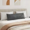 Kanapé párnák 2 pcs Sötétszürke 120 x 40 cm Bársonyos szövet