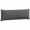 Kanapé párnák 2 pcs Sötétszürke 120 x 40 cm Bársonyos szövet