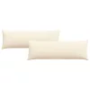 Kanapé párnák 2 pcs Krém 120 x 40 cm Bársonyos szövet