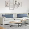 Kanapé párnák 2 pcs Kék 120 x 40 cm Bársonyos szövet